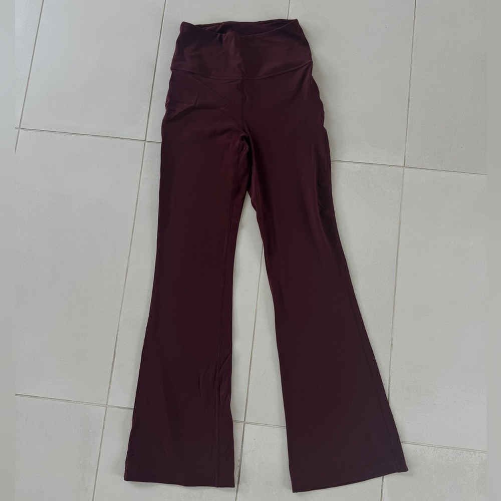 Lululemon Athletica Maroon groove flares